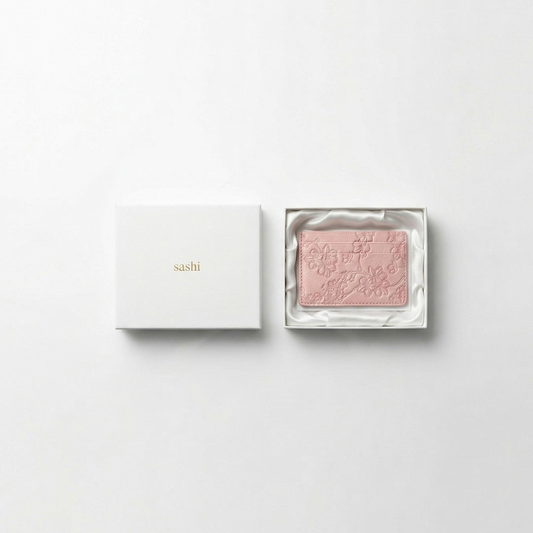 Sakura Leather Card Holder